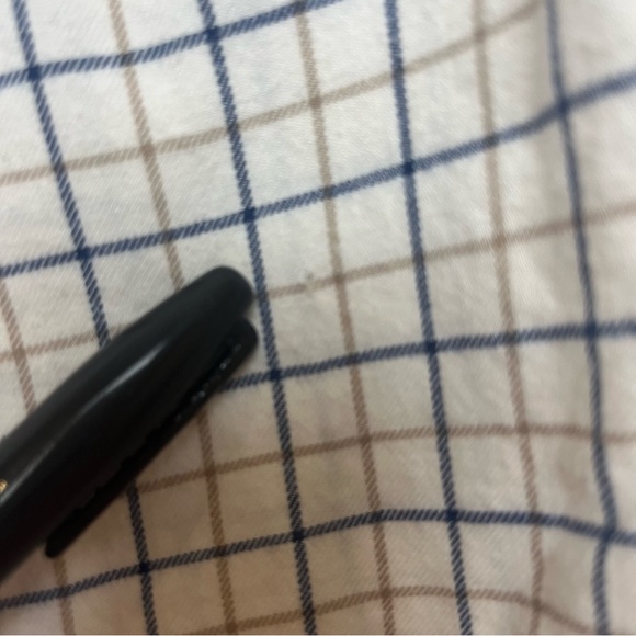 Janie & Jack white Blue Beige Checked Button Down  Up Shirt 3T - Picture 4 of 9